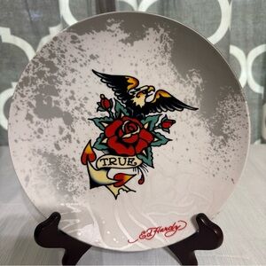 Ed Hardy Wall Decor Plate - Red, Black, Yellow